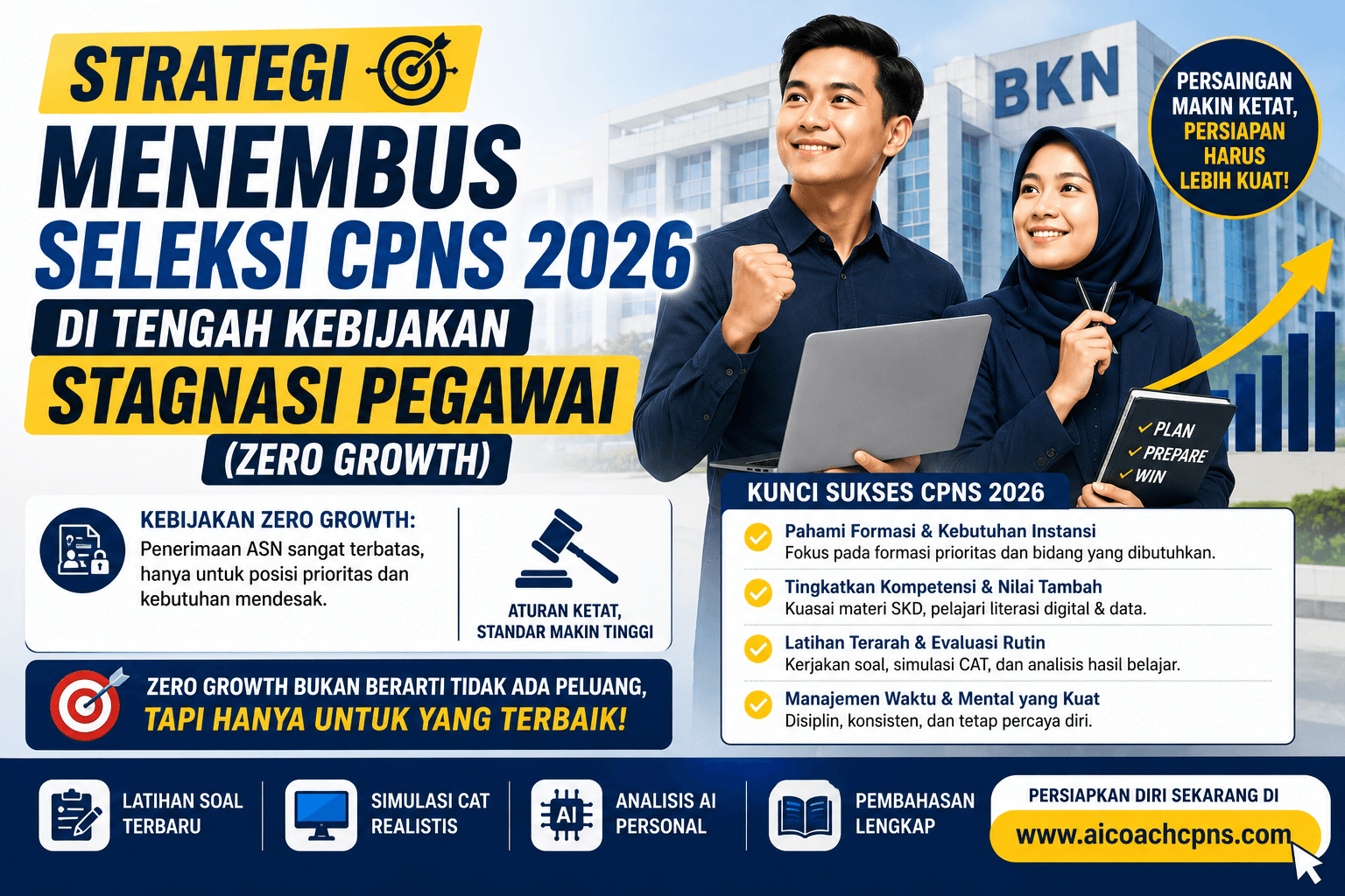 Strategi Menembus Seleksi CPNS 2026 di Tengah Kebijakan Stagnasi Pegawai (Zero Growth)