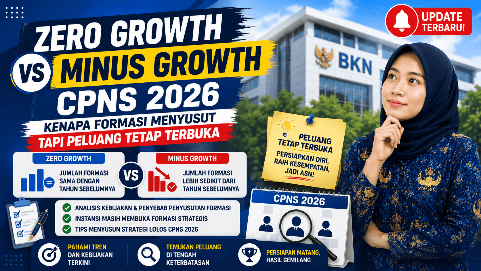 Zero Growth vs Minus Growth CPNS 2026: Kenapa Formasi Menyusut tapi Peluang Tetap Terbuka