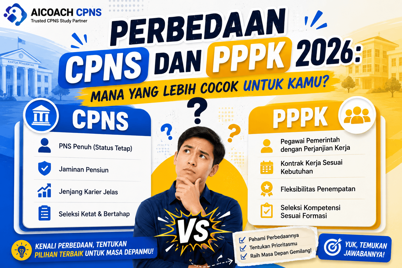 Perbedaan CPNS dan PPPK 2026: Mana yang Lebih Cocok untuk Kamu?