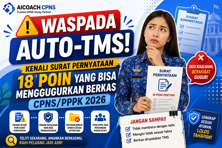 Waspada Auto-TMS! Kenali Surat Pernyataan 18 Poin yang Bisa Menggugurkan Berkas CPNS/PPPK 2026