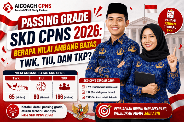 Passing Grade SKD CPNS 2026: Berapa Nilai Ambang Batas TWK, TIU, dan TKP?