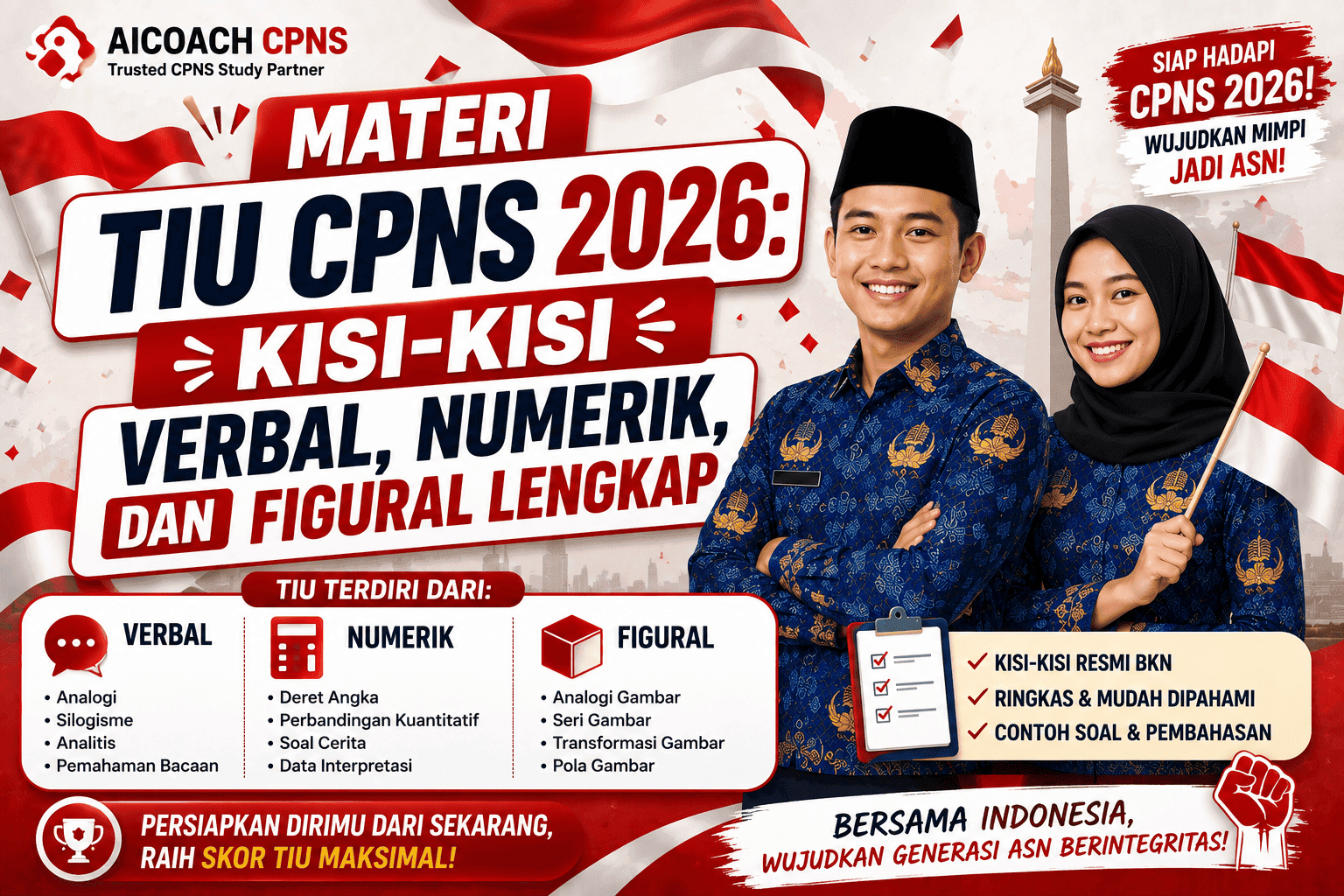 Materi TIU CPNS 2026: Kisi-Kisi Verbal, Numerik, dan Figural Lengkap