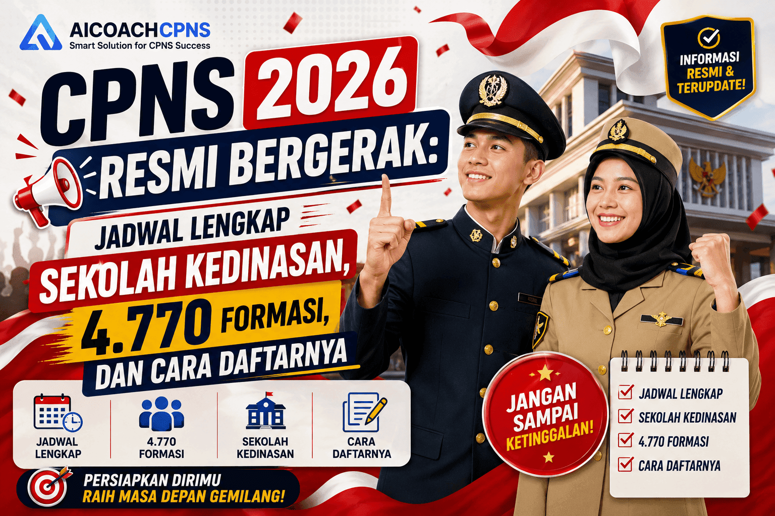 CPNS 2026 Resmi Bergerak: Jadwal Lengkap Sekolah Kedinasan, 4.770 Formasi, dan Cara Daftarnya