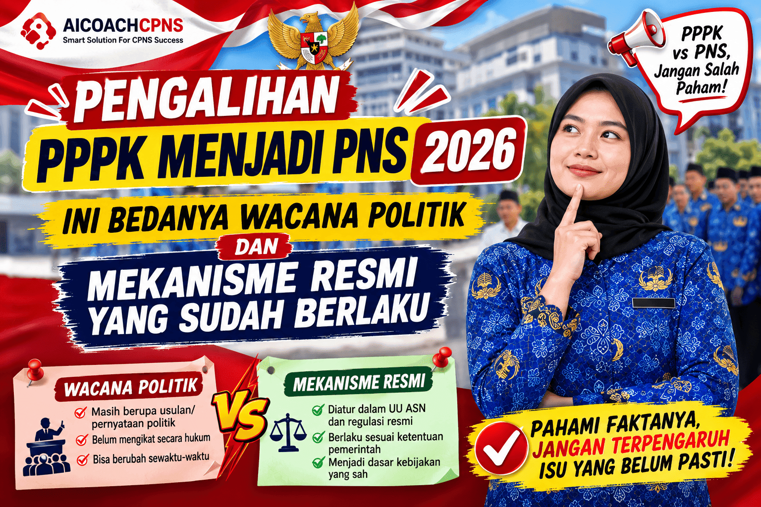 Pengalihan PPPK Menjadi PNS 2026: Ini Bedanya Wacana Politik dan Mekanisme Resmi yang Sudah Berlaku