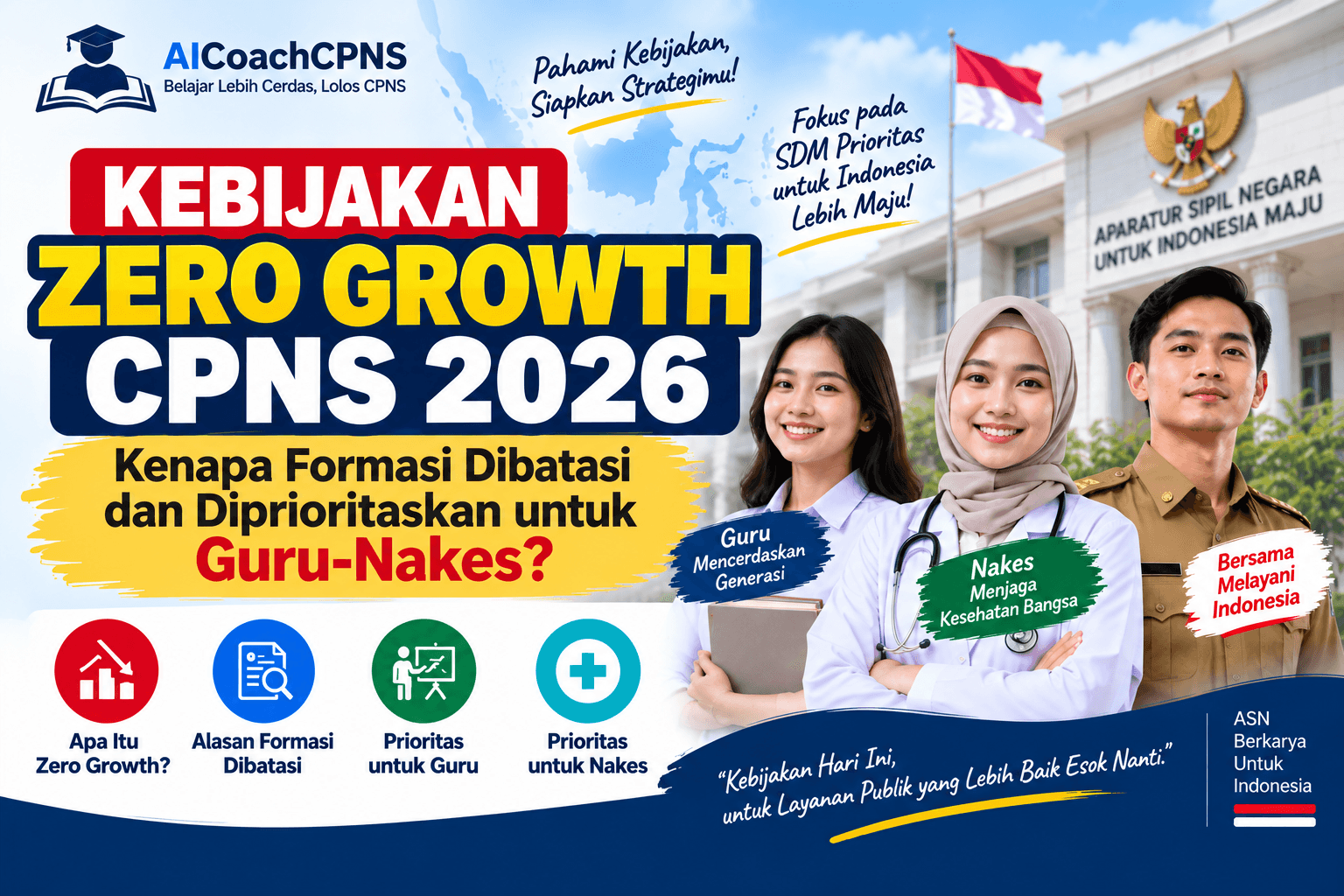 Kebijakan Zero Growth CPNS 2026: Kenapa Formasi Dibatasi dan Diprioritaskan untuk Guru-Nakes